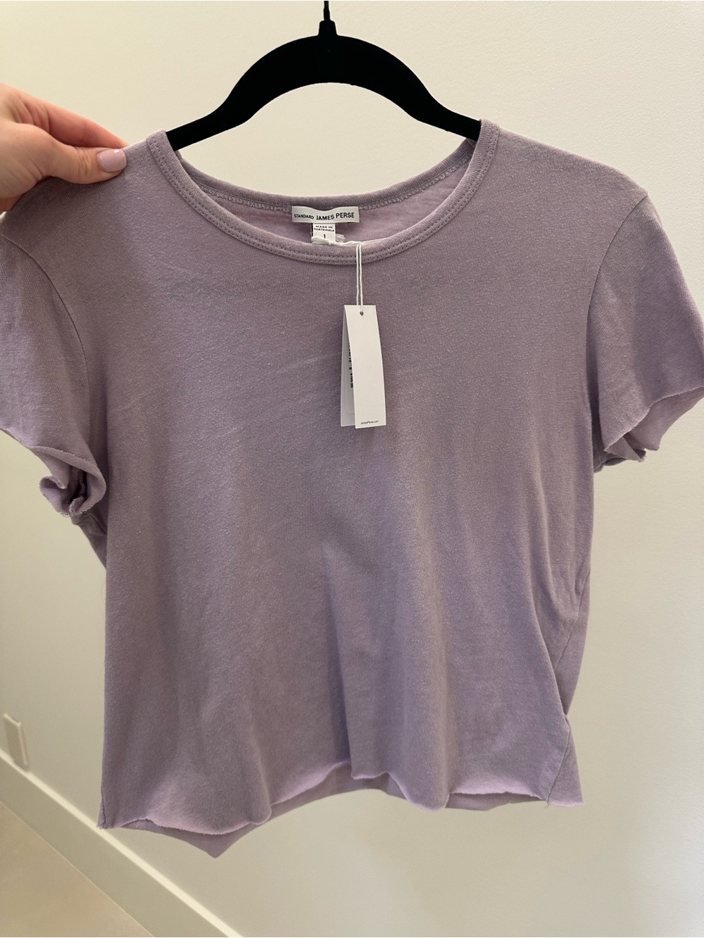 James Perse Soft Lavender Short Sleeve Tee